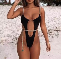 Swimsuit With Shorts, Push Up Swimsuit, Costume Intero, Black Swimwear, Womens Bathing Suits, Swim Fashion, Hello Summer, Black Swimsuit, Monokini