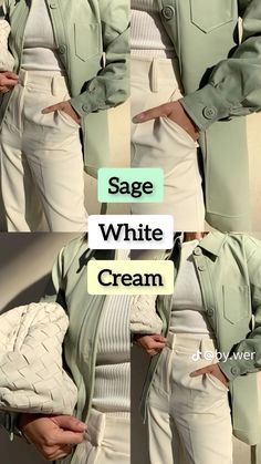 Sage Green Colour Combinations Outfits, Cream Colour Combinations Dress, Cream Colour Combinations Outfit, Green Cream Outfit, Green Colour Combinations Outfit, Biege Colour Combinations Outfit, Sage Green Hijabi Outfits, Mix And Match Colors Outfits, Layer Clothes