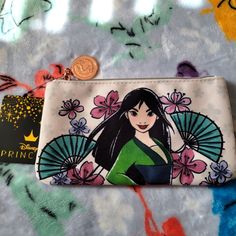 Awesome Disney Mulan Cosmetic Bag. It Has A Large Zipper Compartment That Will Hold A Lot Of Stuff Green Disney Style Bags For Daily Use, Disney Rectangular Bags For Disney Fan Events, Disney Character Print Bags For Disney Trips, Disney Mulan, Disney Bags, Disney Bag, Green Cream, Art Journal Inspiration, Mulan