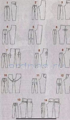 the instructions for how to sew pants