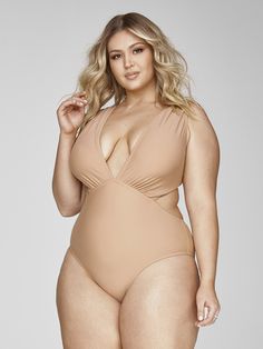 Plus Size Jayla Cutout One-Piece Swimsuit - Garnerstyle x FTF | Fashion to Figure Garner Style, 70 Fashion, 80 Fashion, Swimsuit Fabric, Plus Swimwear, Fashion To Figure, 1 Piece Swimsuit, Monokini Swimsuits, 2 Piece Swimsuits