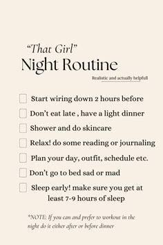 Short and simple night routine you can follow and fit into your schedule to get into good habits and eventually be That Girl Day Time Routine, 9pm Night Routine, That Girl Night Routine, That Girl Routine, Simple Night Routine, Healthy Reminders, Night Routine Ideas, How To Sleep Well, Cute Tips