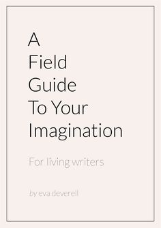 a field guide to your imagination for living writer