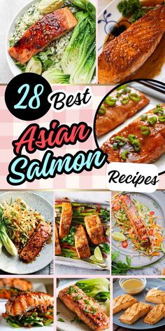 These Asian salmon recipes are full of flavor and perfect for a healthy and satisfying meal. Korean Salmon Recipe, Asian Salmon Recipes, Salmon Curry, Asian Salmon, Seafood Dinner Recipes, Veggie Fried Rice, Salmon And Broccoli, Salmon And Shrimp, Savory Salads