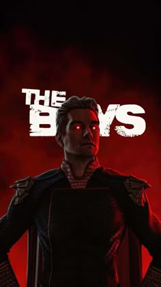 the boys movie poster with a man in armor