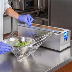 Quickly and easily wrap your valuable foods in film or foil with the Choice 18" stainless steel film and foil dispenser and cutter! Great for prepping food ahead of your catering event or wrapping up leftovers, this stainless steel dispenser can accommodate a 3000' roll of film and a 500' or 1000' roll of foil. It features a serrated blade under a PVC cutter, so you'll be able to make quick and crisp cuts every time! When cutting film, it's easy to put on the included film cutter. When cutting f Freeze Dryer, Coffee Restaurant, Food Film, Film Roll, Cheese Shop, Butcher Shop, Cling Film, Plastic Film, Restaurant Supplies