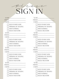 a printable sign in to do list