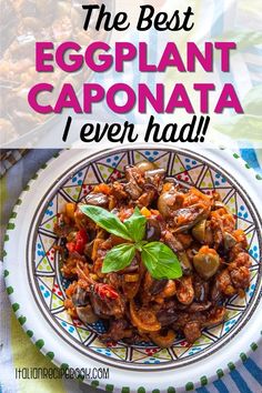 the best eggplant caponata i've ever had is on this plate