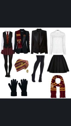 a harry potter costume is shown with accessories