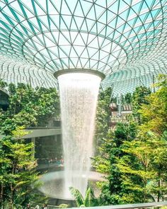 rain vortex at the jewel in Singapore Changi Airport Jewel Singapore, Rain Water Collection, Gardens By The Bay