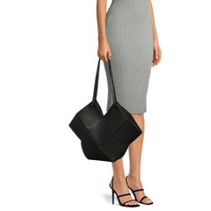 Jane & Berry Women's Large Woven Faux Leather Shoulder Bag with Pouch, Black - Walmart.com Modern Black Textured Leather Shoulder Bag, Black Woven Leather Pouch Shoulder Bag, Black Rectangular Textured Leather Bucket Bag, Black Woven Leather Shoulder Bag For On-the-go, Black Leather Bag With Silver-tone Hardware, Leather Shoulder Bag, Berry, Faux Leather, Pouch