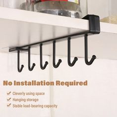 there is no installation required to install the shelf in the kitchen or dining room,