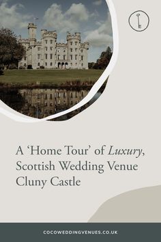 the front cover of a brochure for a wedding venue