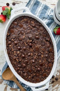 Oatmeal Recipe, Chocolate Oatmeal, Baked Oats, Double Chocolate, Start The Day, Oats, Oatmeal, To Start, The Day