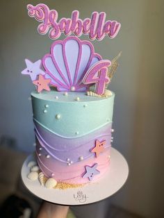 #foodie, #cakes, #cakeinspiration, #design Ariel Cake Ideas, Mermaid Cupcake Cake, Ariel Birthday Cake, Bolo Ariel, Sirenita Cake, Ocean Birthday Cakes, Mermaid Birthday Cake, Ariel Cake, Birthday Cake Decorating Ideas