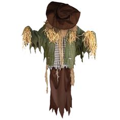 a scarecrow costume is shown on a white background