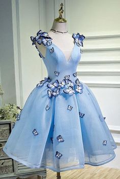 Junior Homecoming Dresses, Butterfly Applique, Cute Homecoming Dresses, Cheap Homecoming Dresses, Blue Homecoming Dresses, 파티 드레스, Short Party Dress, Short Homecoming Dress, Lace Homecoming Dresses