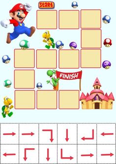 an image of a game board with mario and luigi