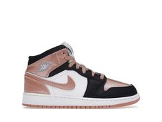 Jordan 1 Mid Light Madder Root (GS) Kids' - DM9077-108 - US Jordan 100, Jordan 1 Mid White, Madder Root, Nike Air Jordan 1 Mid, Air Jordan Sneakers, Nike Air Jordan 1, University Blue, Air Jordan 1 Mid, Jordan 1 Mid