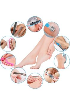 EAONE Professional Pedicure Tools Set, 20 in 1 Foot Files Callus Remover for Feet, Stain Pedicure Images Beauty, Manicure And Pedicure Tools, Pedicure And Manicure Salon Design, Pedicure Images, Pedicure Photos, Face Massage Steps, Salon Advertisement, Pedicure Massage, Pedicure Tips