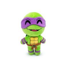 a stuffed toy with a turtle on it's chest and purple eyeshade