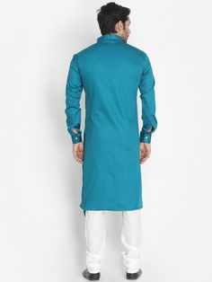 VASTRAMAY Men's Blue Cotton Silk Blend Kurta and Churidar Set Elevate your ethnic wardrobe with the VASTRAMAY Men's Blue Cotton Silk Blend Kurta and Churidar Set. Crafted from a luxurious blend of cotton and silk, this set combines comfort with elegance. Key Features Color: Blue Material: Cotton Silk Blend Includes: Kurta and Churidar Design: Traditional kurta with matching churidar Specifications Brand: VASTRAMAY Fit: Regular Occasion: Festive, Party Available Sizes: S, M, L, XL, XXL Material & Transitional Blue Kurta For Traditional Ceremonies, Blue Kurta With Traditional Drape For Ceremonies, Blue Traditional Fit Kurta For Festive Occasions, Festive Blue Traditional Fit Kurta, Blue Bollywood Kurta For Traditional Ceremonies, Blue Traditional Kurta For Ceremonies, Traditional Blue Kurta For Ceremonies, Blue Kurta For Eid And Traditional Ceremonies, Blue Cotton Kurta For Traditional Ceremonies