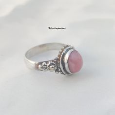 Natural Pink Opal Ring, Designer Ring, Band Ring, 925 Sterling Silver Ring, Natural Opal, Opal Jewellery, Handmade Ring, Women Ring, Gift Material - 925 Sterling silver Gemstone - Natural Opal Gemstone Gemstone Shape - Oval Metal stamp - 925 Style - Band This Ring is for Women You will receive a Ring like the one in the pictures This Ring have 925 Stamp Suitable for use in everyday situations, or can also be used as a gift. Unique design will make a special attraction for the wearer. I make my j Pink Opal Ring, Opal Jewellery, Detailed Ring, Jewellery Handmade, Women Ring, Ring Women, Opal Ring, Pink Opal, Natural Opal