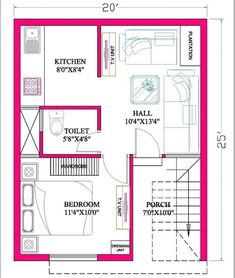 the floor plan for a small house