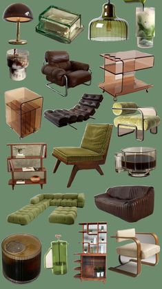 a collage of different types of furniture