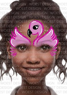 Face Paint Set Up, Face Paint Kids Easy, Flamingo Face Paint, Paint Flamingo, Animal Face Paint, Simple Face Paint, Superhero Face Painting, Face Illusions, Animal Face Paintings