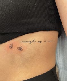 a woman's stomach with the words mayfly fly in cursive writing on it