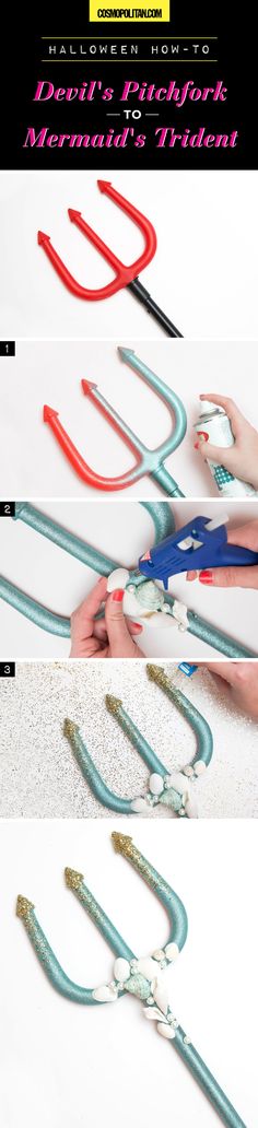 there are three different types of scissors being used