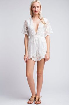 White Lace Romper Lace Romper Outfit, Boho Princess, Lace Playsuit, Body Details, White Lace Romper, Royal Blue Lace, Quince Dress, Boho Pink, Boho Romper