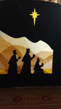 the nativity scene is made out of paper