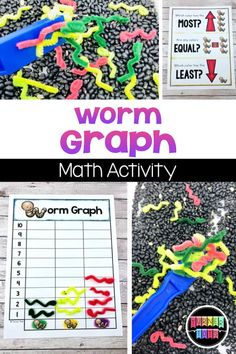 worm graph math activity for kids