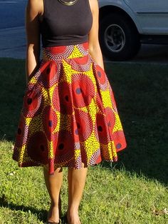 Yellow Skirts, Ankara Skirt Styles, Ankara Skirt And Blouse, Ankara Dress Styles, African Skirts, Best African Dresses, African Fashion Skirts, Ankara Skirt, Afrikaanse Mode