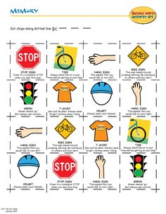 the instructions for how to stop and go in different directions, with pictures on each side