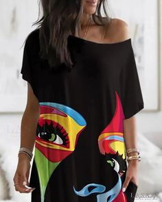 Lasaky - Casual off shoulder dress with pocket print Off Shoulder Casual Dress, Chic Type, Vestido Casual, Online Fashion Stores, Printed Maxi, Party Dresses For Women, Green Fashion, Printed Maxi Dress, Olivia Mark