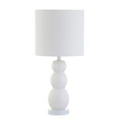 a white table lamp on a white background