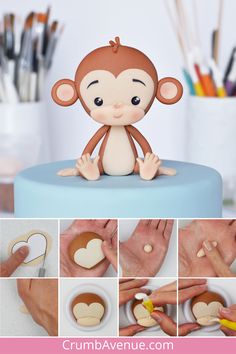 there is a cake that has been made to look like a monkey