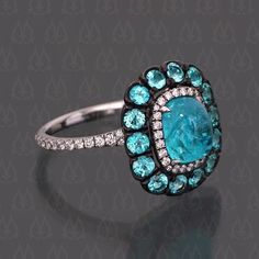 Rare Gemstone, Paraiba Tourmaline ~ simply gorgeous Leon Mege, Paraiba Tourmaline Ring, The Bling Ring, Award Winning Jewelry, Paraiba Tourmaline, Tourmaline Jewelry, Blue Tourmaline, Rare Gemstones, Tourmaline Ring