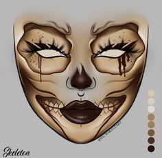 Harley Quinn Makeup, Makeup Drawing, Cool Halloween Makeup, Horror Makeup, Face Chart, Smink Inspiration