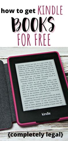 kindle book with text overlay reading how to get kindle books for free