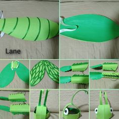 the instructions for making a paper bag caterpillar