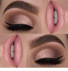 Makeup Ideas For Christmas, Prom Makeup Ideas, Evening Eye Makeup, Wedding Hairstyles And Makeup, Contour Makeup Tutorial, Glam Wedding Makeup, Wedding Day Makeup, Eye Makeup Pictures