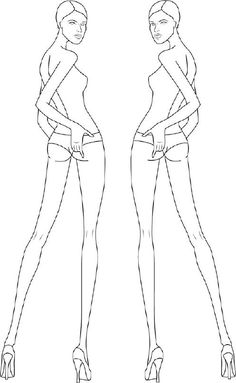 two women in high heels standing next to each other with their hands on their hipss