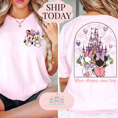 Disney Minnie Daisy Summer Shirt, Girls Just Wanna Have Sun, Disney Besties Shirt, Disneyworld Shirt, Disney Summer Shirt by ShirtsEverAfterLLC on Etsy Cheap Pink Disney T-shirt, Cheap Disney Tops For Summer, Disney Outfits Women Summer, Disney Besties, Girls Just Wanna Have Sun, Disney Outfits Women, Disney World Shirts, Loving Heart, Disney Tshirts