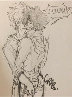 a drawing of two people hugging each other with the caption that reads, i want you