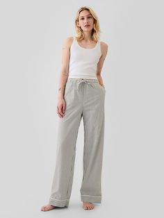 Saw this on Gap: Casual Cotton Sleepwear Trousers, Gap Cotton Bottoms For Daywear, Cotton Sleepwear Trousers With Elastic Waistband, Gap Cotton Everyday Pants, Everyday Cotton Pants By Gap, Everyday Cotton Gap Pants, Gap Cotton Wide Leg Bottoms, Gap Bottoms For Daywear In Summer, Gap Bottoms For Summer Daywear