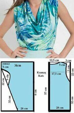 an image of a woman's top with measurements